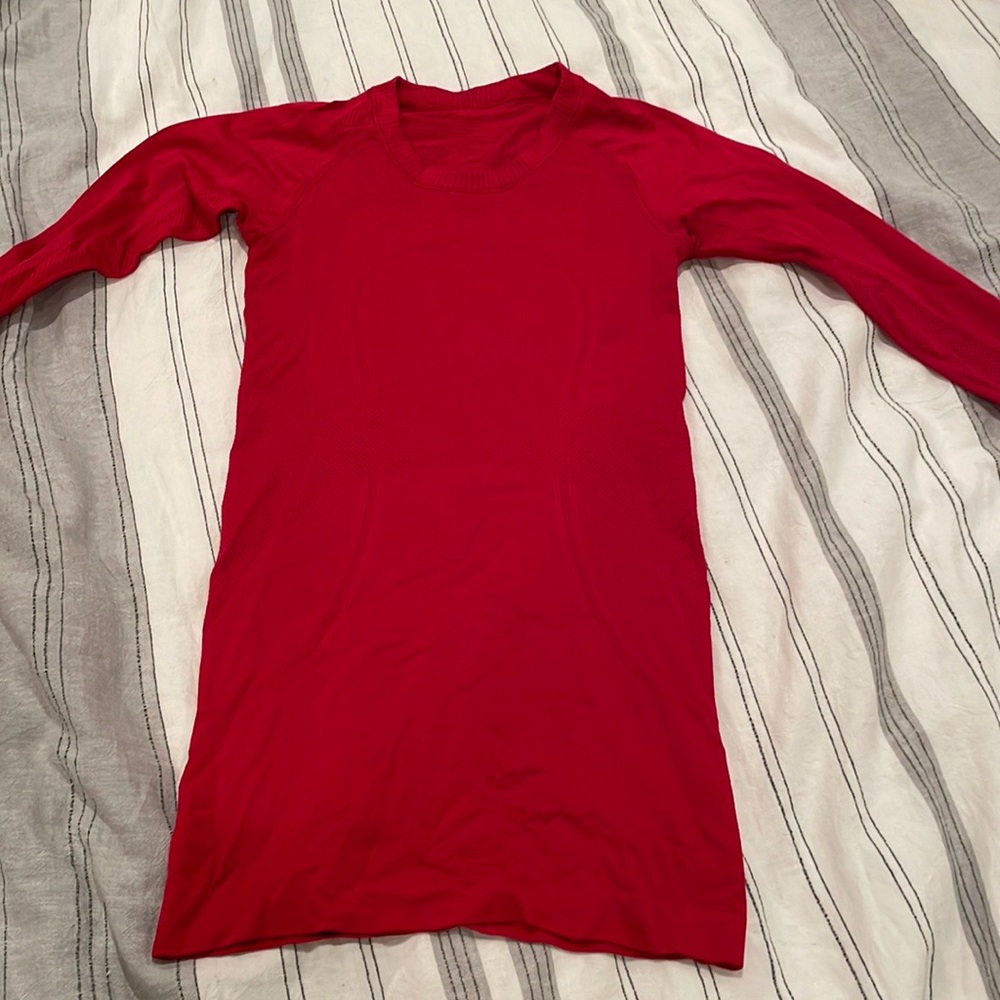 Red swiftly tech long sleeve